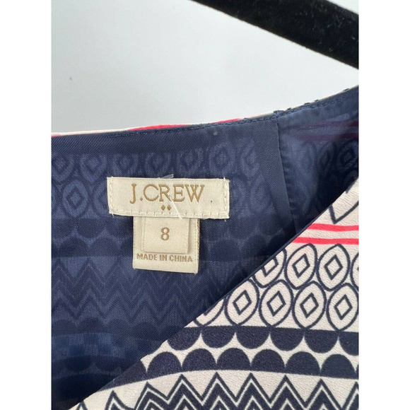 J. Crew Graphic Striped Shift Dress Size 8 Daytime Everyday Casual Bold Party - Picture 3 of 4